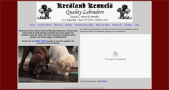 Desktop Screenshot of kreslandkennels.com