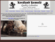 Tablet Screenshot of kreslandkennels.com